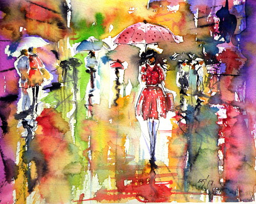 Raining di Anna Brigitta Kovacs, Pittura in vendita su Singulart