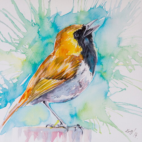 Bird 14 par Anna Brigitta Kovacs, Peinture en vente sur Singulart