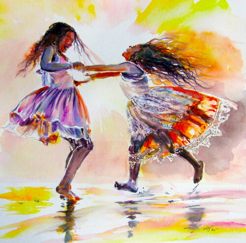 Sisters von Anna Brigitta Kovacs, Malerei kaufen auf Singulart