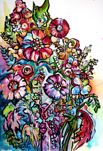 Florals de Anna Brigitta Kovacs, Pintura a la venta en Singulart