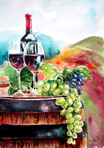 Wine von Anna Brigitta Kovacs, Malerei kaufen auf Singulart