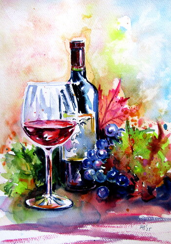 Wine IV van Anna Brigitta Kovacs, Schilderij te koop op Singulart