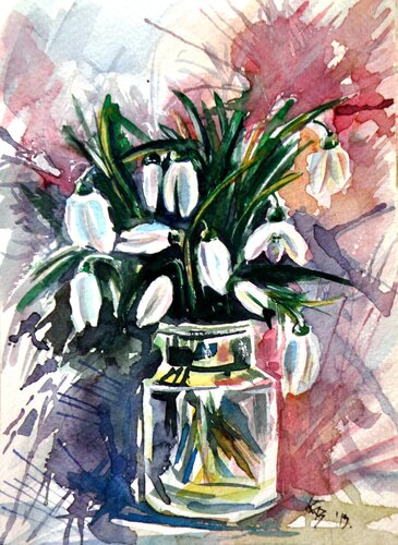 Snowdrop di Anna Brigitta Kovacs, Pittura in vendita su Singulart