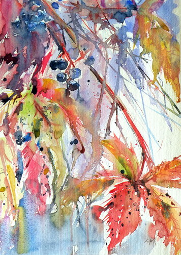 Wildgrapes di Anna Brigitta Kovacs, Pittura in vendita su Singulart