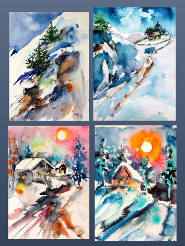 Wintertime collection by Anna Brigitta Kovacs, Painting for Sale on Singulart