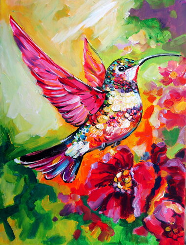 Hummingbird von Anna Brigitta Kovacs, Malerei kaufen auf Singulart