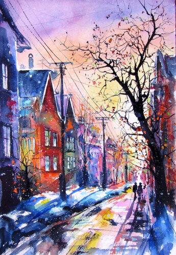 Early winter II by Anna Brigitta Kovacs, Painting for Sale on Singulart