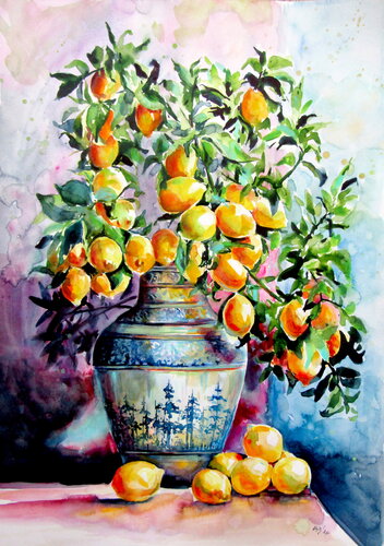 Lemons von Anna Brigitta Kovacs, Malerei kaufen auf Singulart