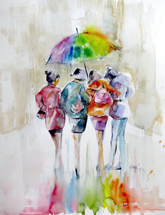 Girlfriend under the umbrella Anna Brigitta Kovacs