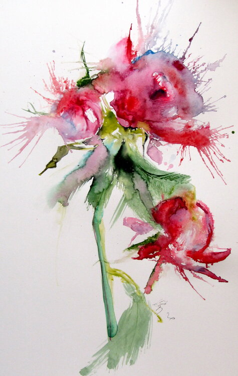 Pink floral Anna Brigitta Kovacs