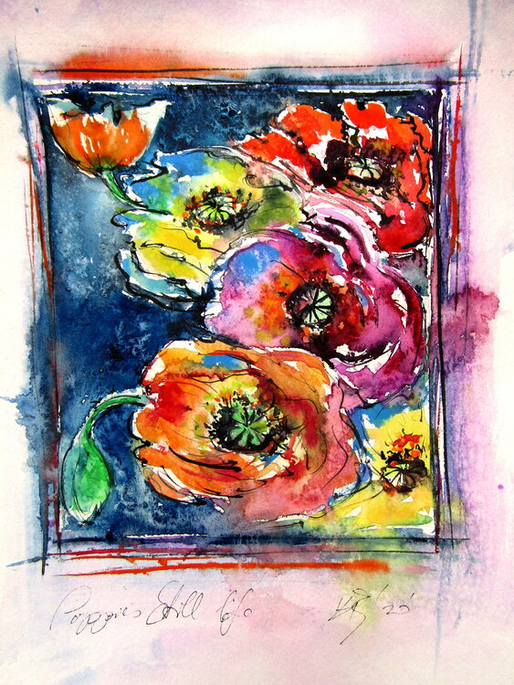 Still life poppies Anna Brigitta Kovacs