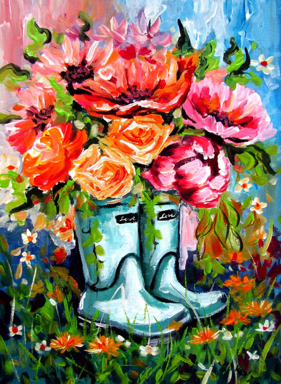 Flowers with rubber boots Anna Brigitta Kovacs