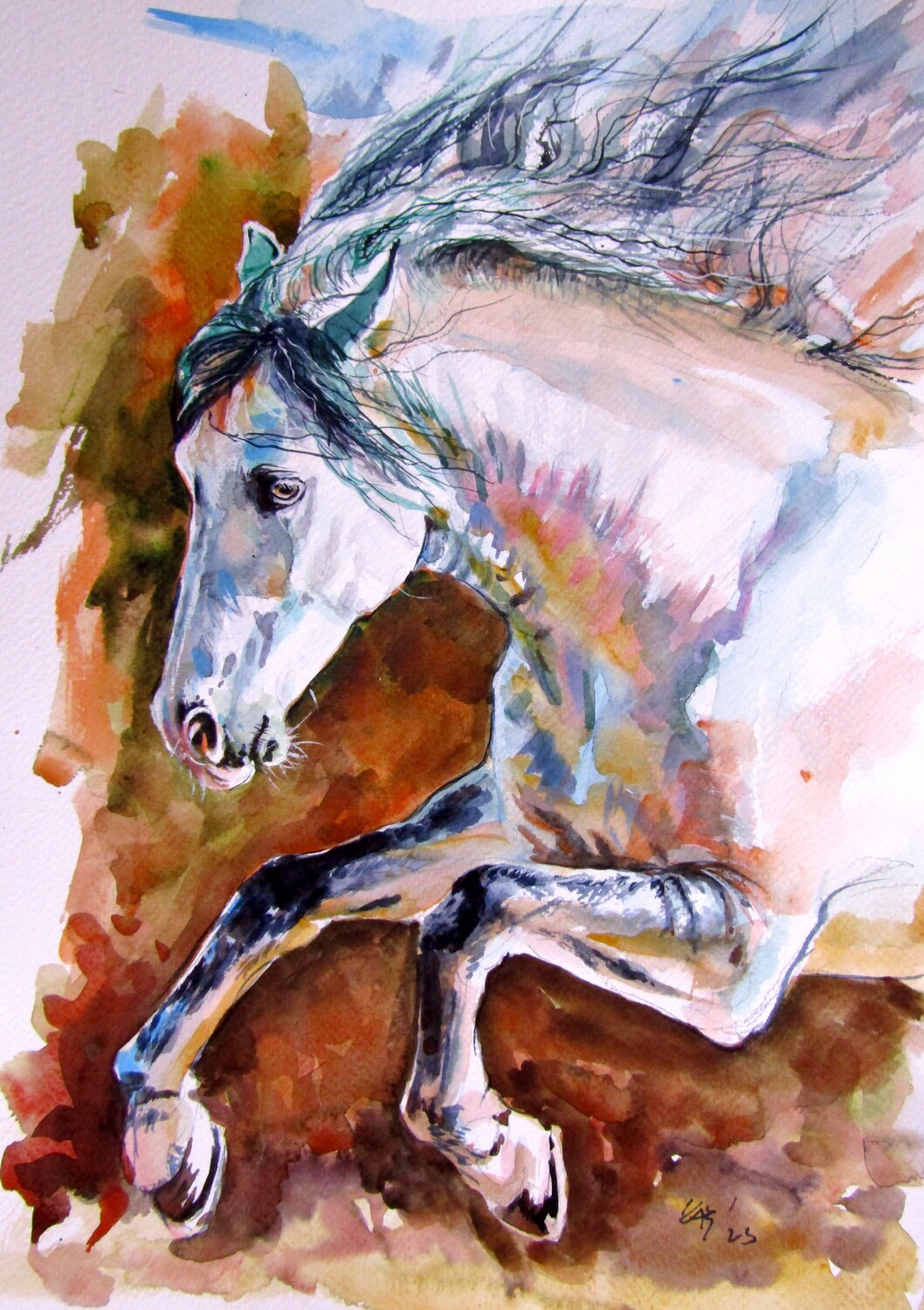 Running horse II Anna Brigitta Kovacs
