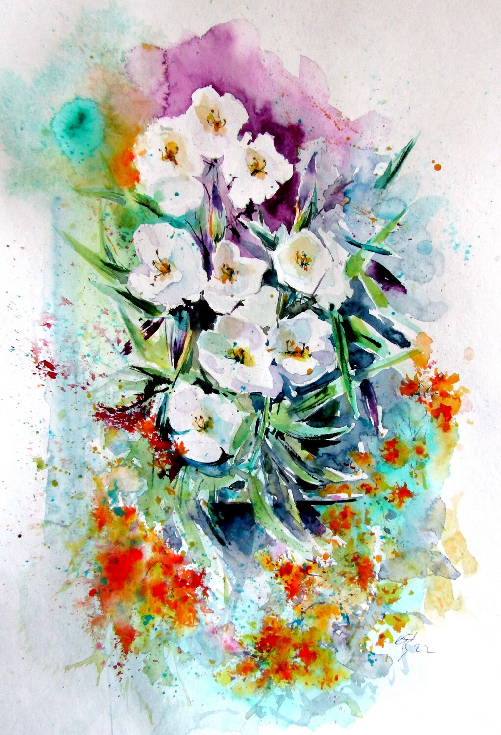 White florals Anna Brigitta Kovacs