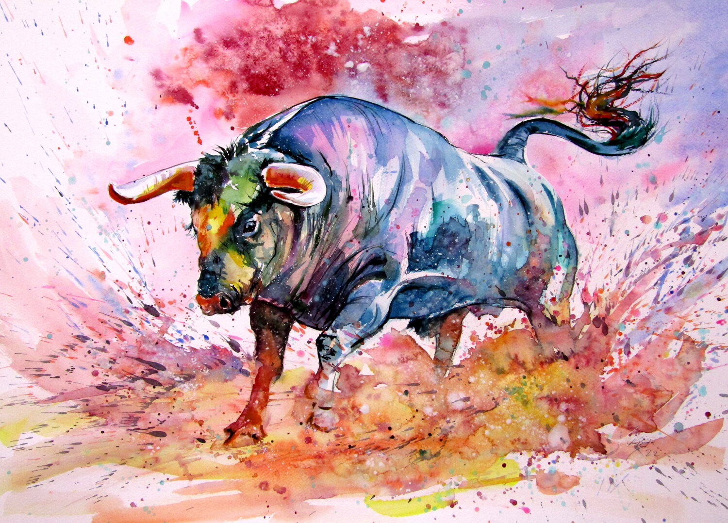 Running bull Anna Brigitta Kovacs