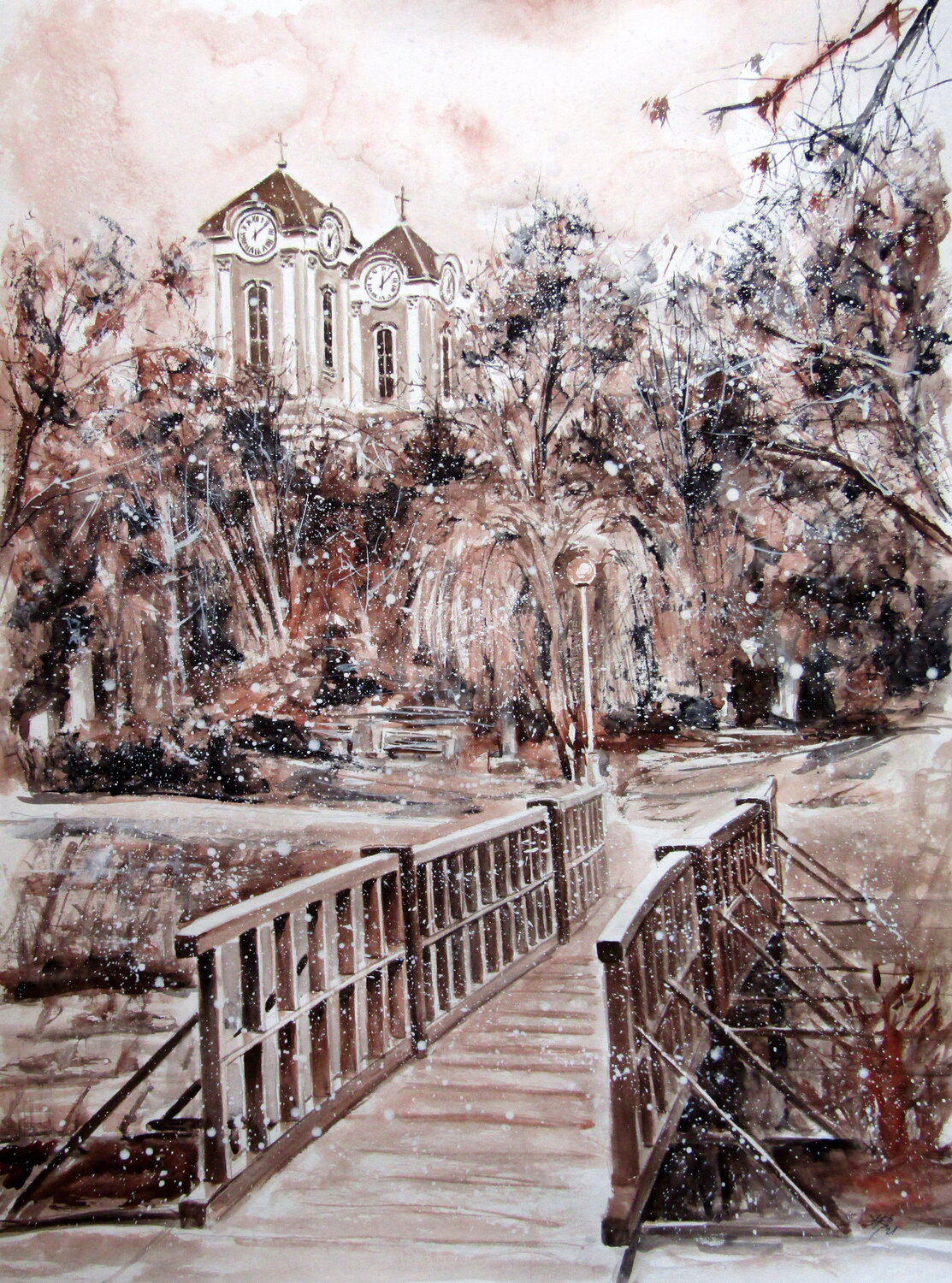 My home village at snowfall Anna Brigitta Kovacs