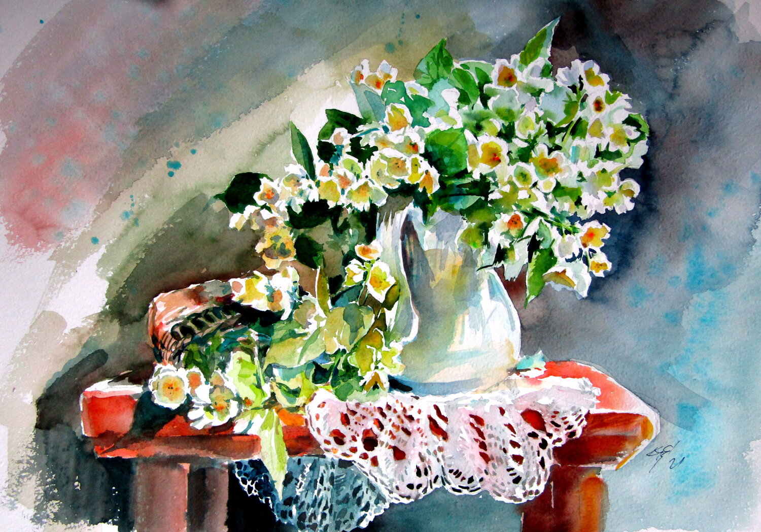 Still life with jasmine Anna Brigitta Kovacs