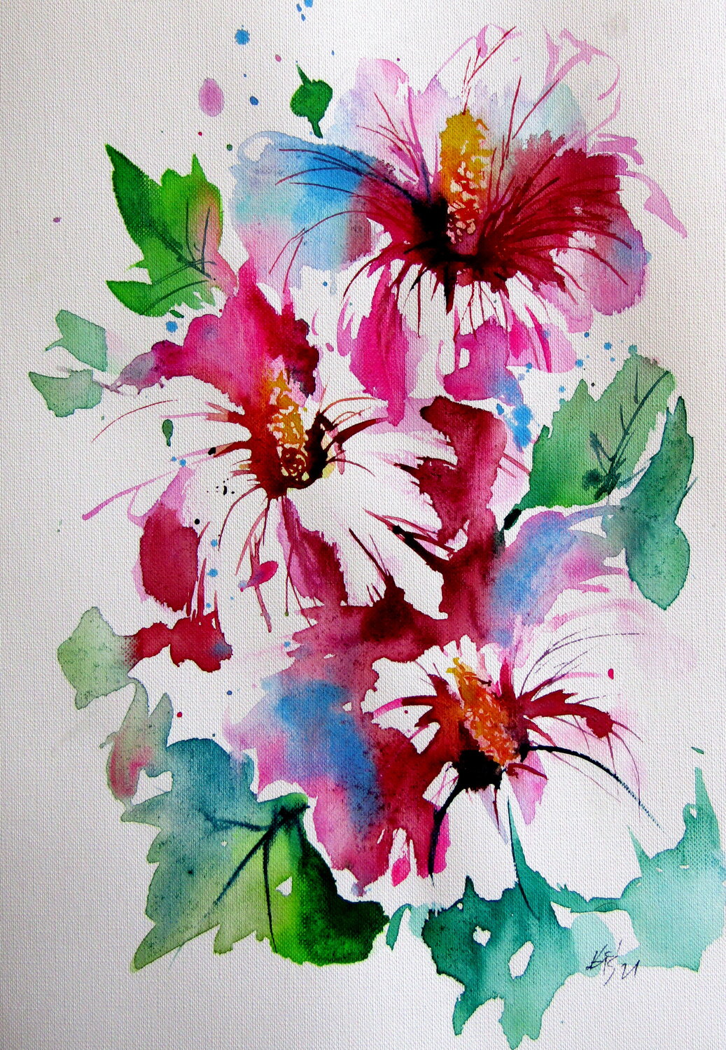 Three flowers Anna Brigitta Kovacs