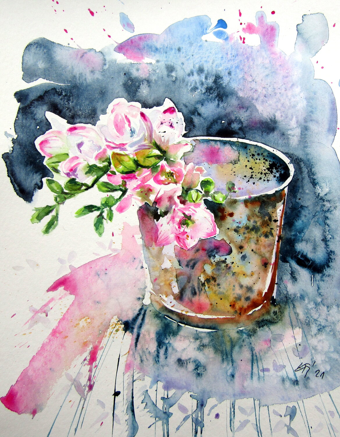 Pink orchidea Anna Brigitta Kovacs