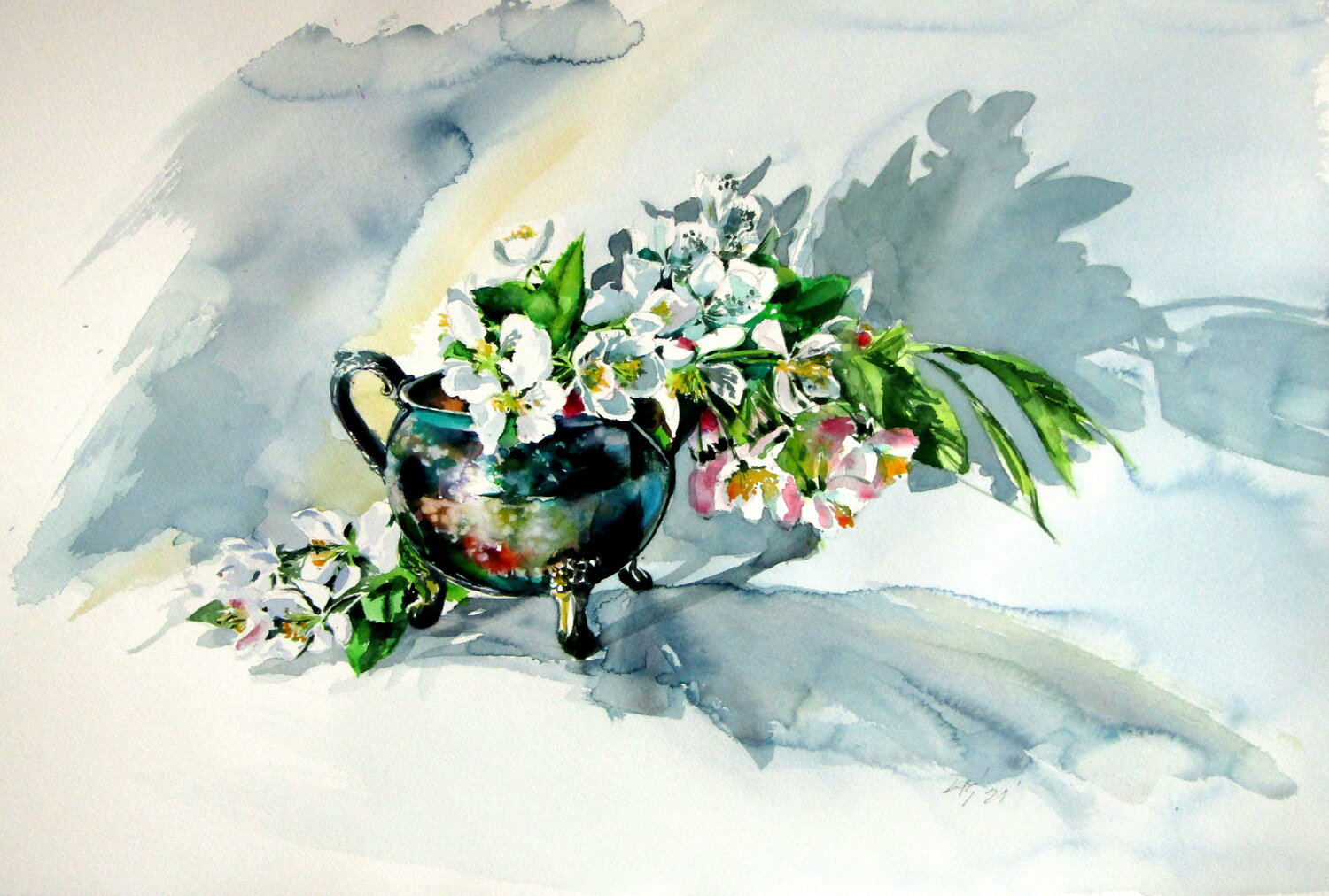 Still life with flowering branch Anna Brigitta Kovacs
