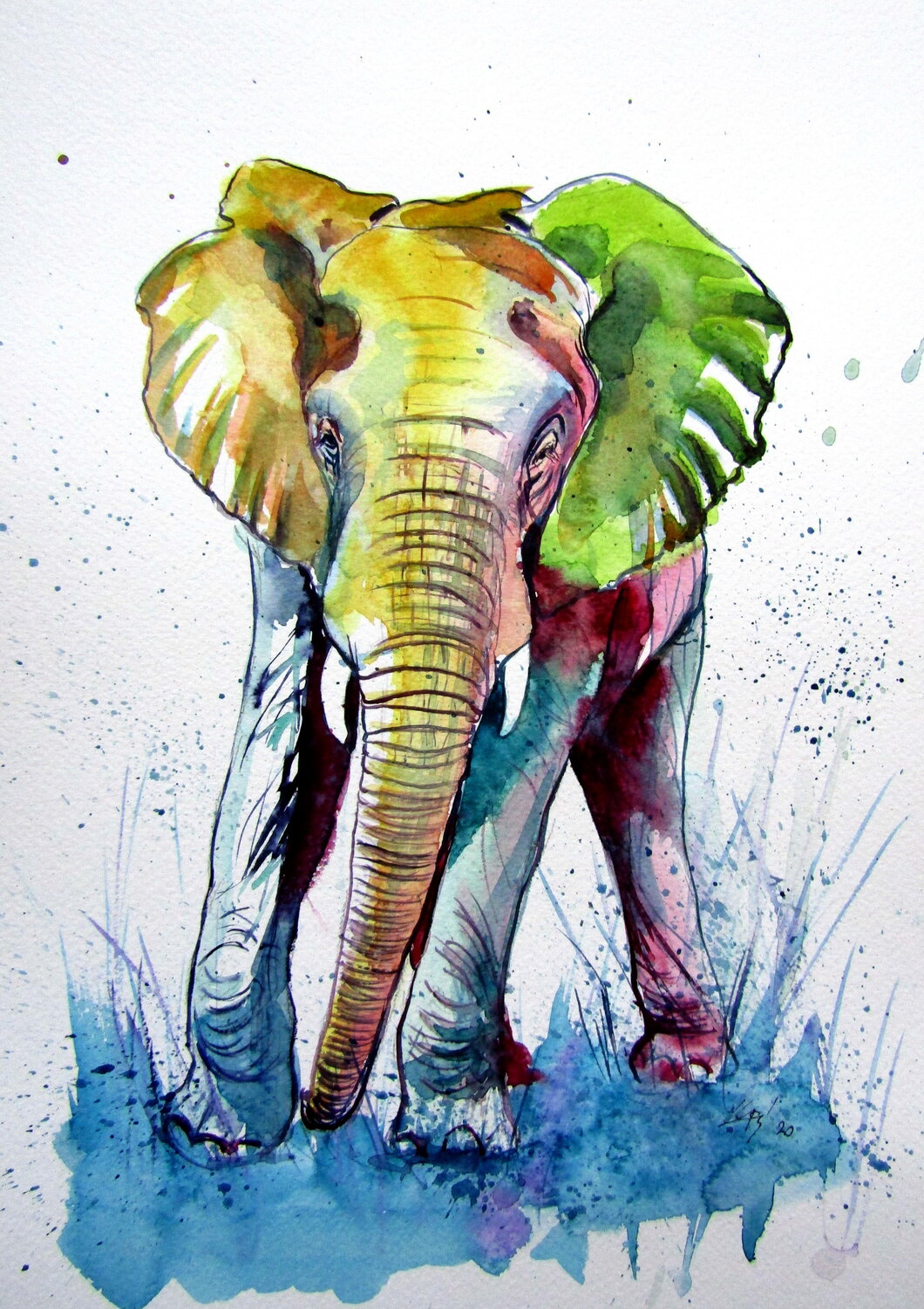 Happy elephant Anna Brigitta Kovacs