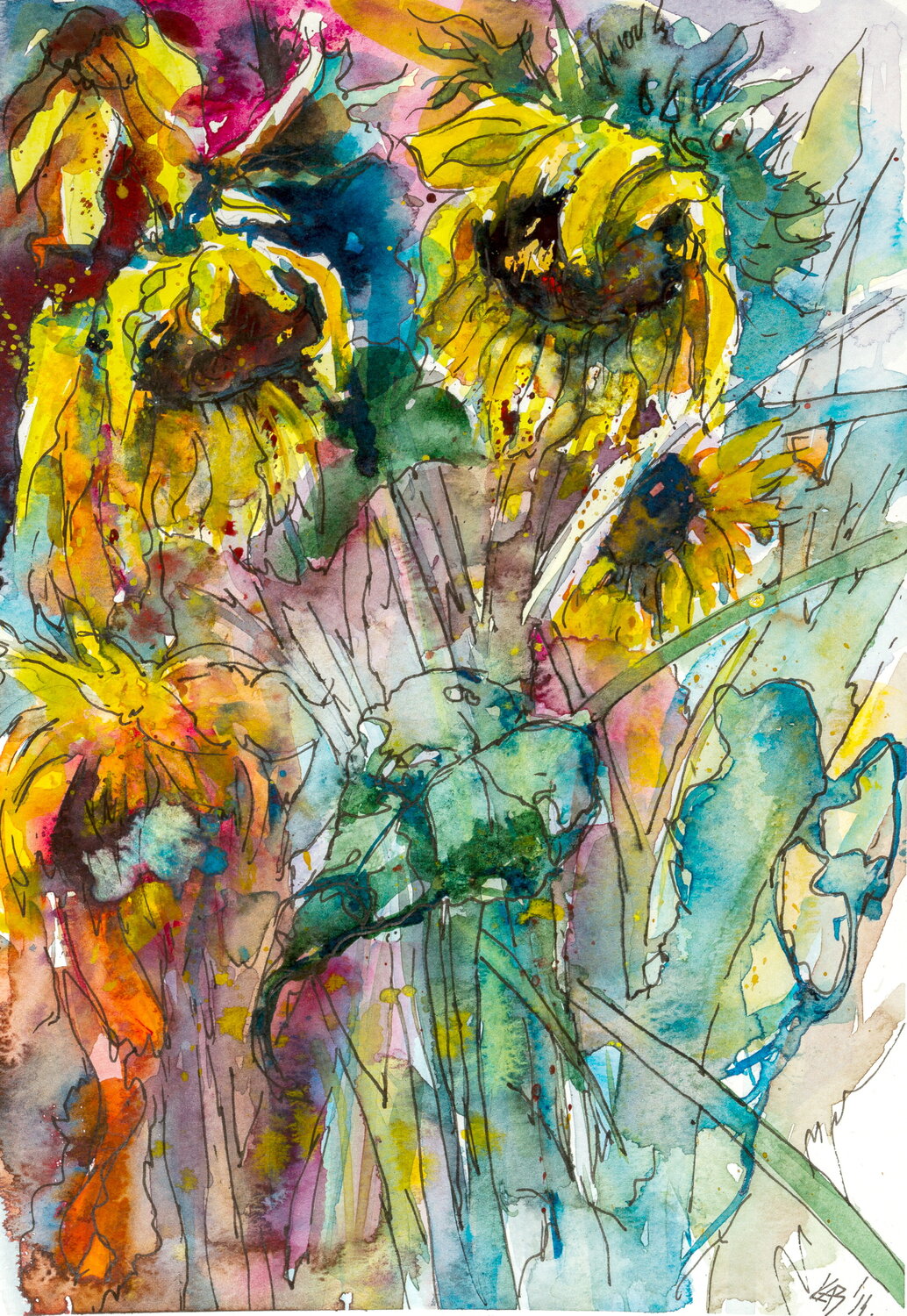 Sunflowers III Anna Brigitta Kovacs