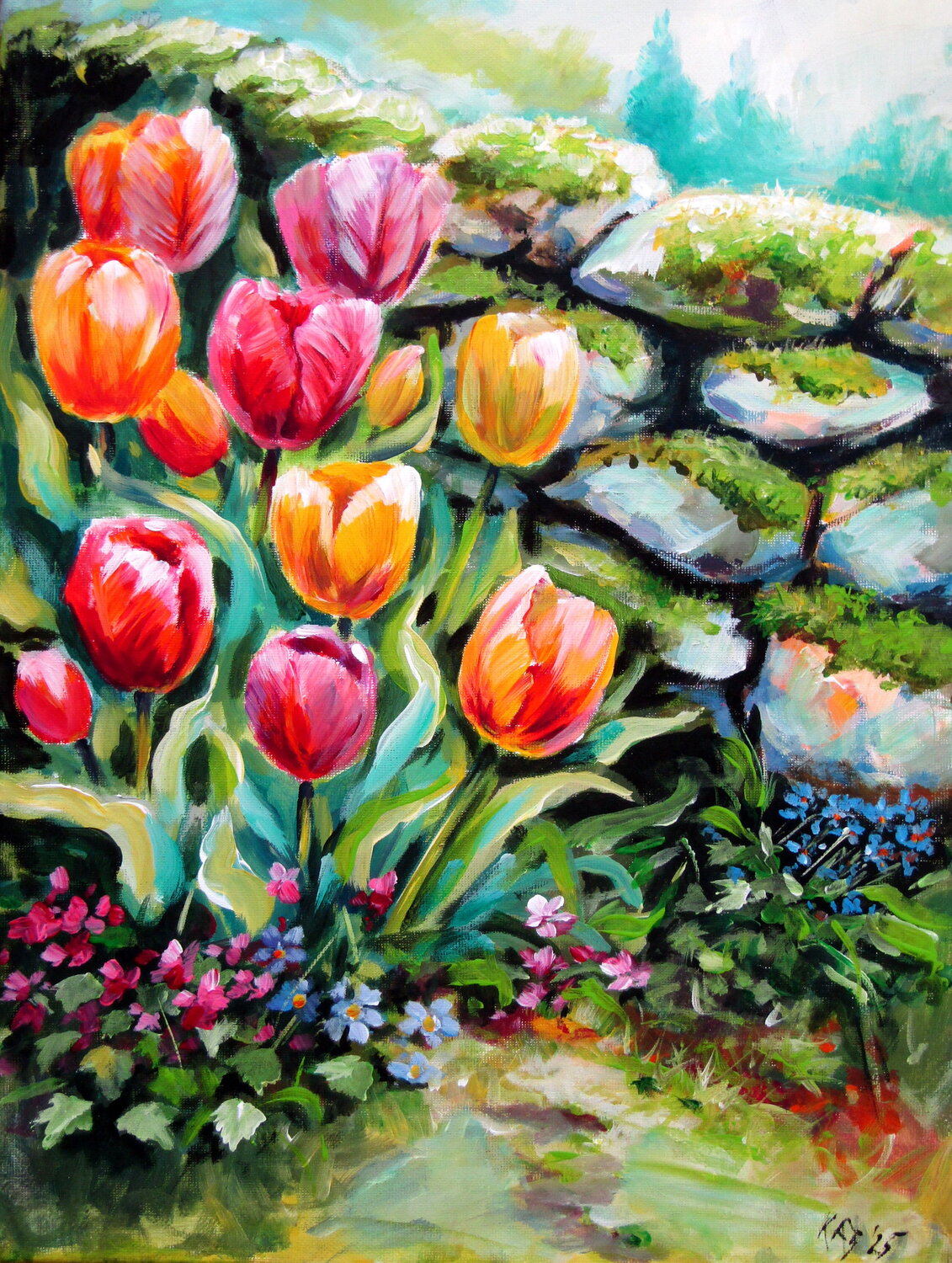 Tulips in the garden Anna Brigitta Kovacs