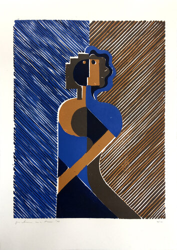 Woman Against A Wall by Guilherme Pontes, Print for Sale on Singulart