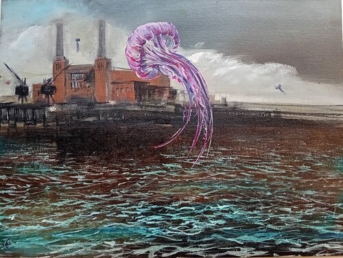 Jellyfish Over Battersea von Enver Gürsev, Malerei kaufen auf Singulart