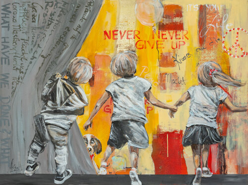 Never give up for a better future de Andrea Grossmann, Pintura a la venta en Singulart
