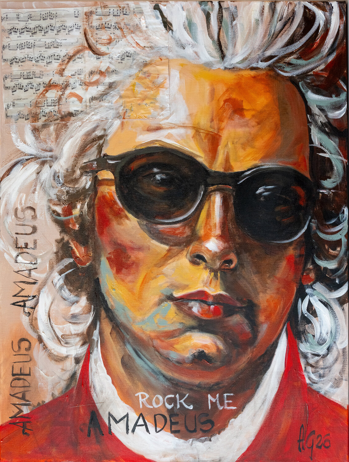 Rock me Amadeus Andrea Grossmann Origineel schilderij te koop