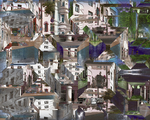 Facets of the city. van Igors Barulins, Digitaal te koop op Singulart