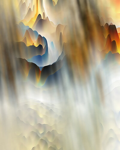 Sunrise somewhere in the mountains van Igors Barulins, Digitaal te koop op Singulart