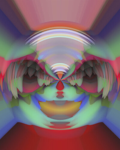 Stardust Smile A Celestial Grin of Radiant Energy von Igors Barulins, Digital kaufen auf Singulart