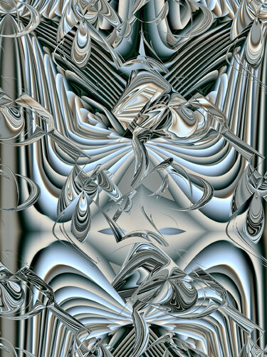 Metallic Flowers in a Glass Greenhouse. di Igors Barulins, Digitale in vendita su Singulart