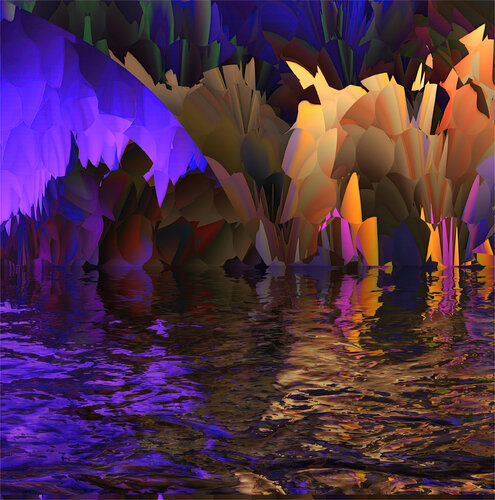 Neon Grotto par Igors Barulins, Digital en vente sur Singulart