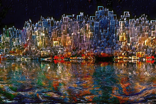 Neon Reflections par Igors Barulins, Digital en vente sur Singulart