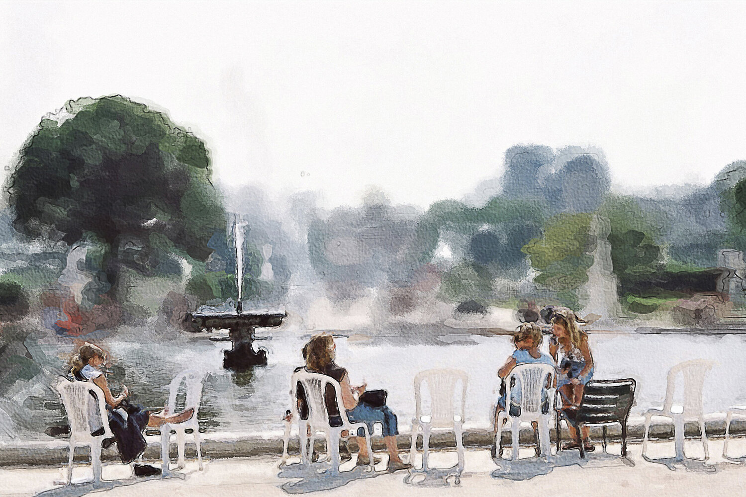 " le jardin des Tuileries.Paris " Igors Barulins Digital zu verkaufen