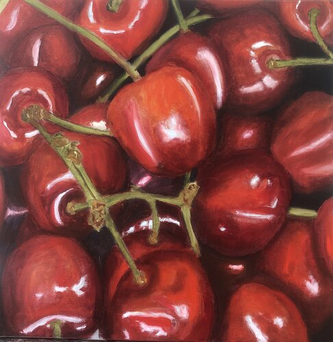 Kirschen by Achim Mogge, 油畫 for Sale on Singulart