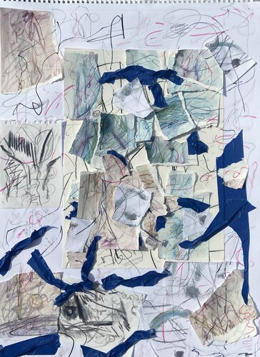 Swimming in the depths of my aching heart by Nicole Javorsky, 紙面作品 for Sale on Singulart