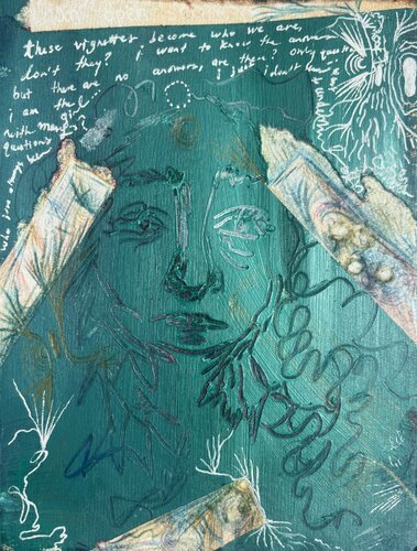 the girl with many questions by Nicole Javorsky, Work on Paper for Sale on Singulart