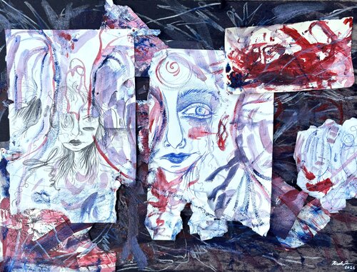 her blood is purple, mine is red by Nicole Javorsky, Other Media for Sale on Singulart