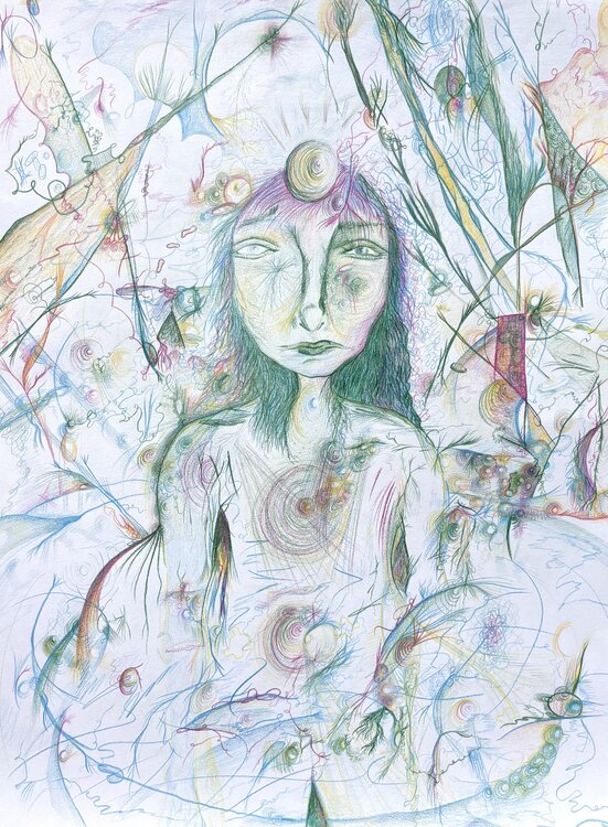 A fairy named Existence, encountered in the space between, the borderline, at the interdimensional crossroads Nicole Javorsky