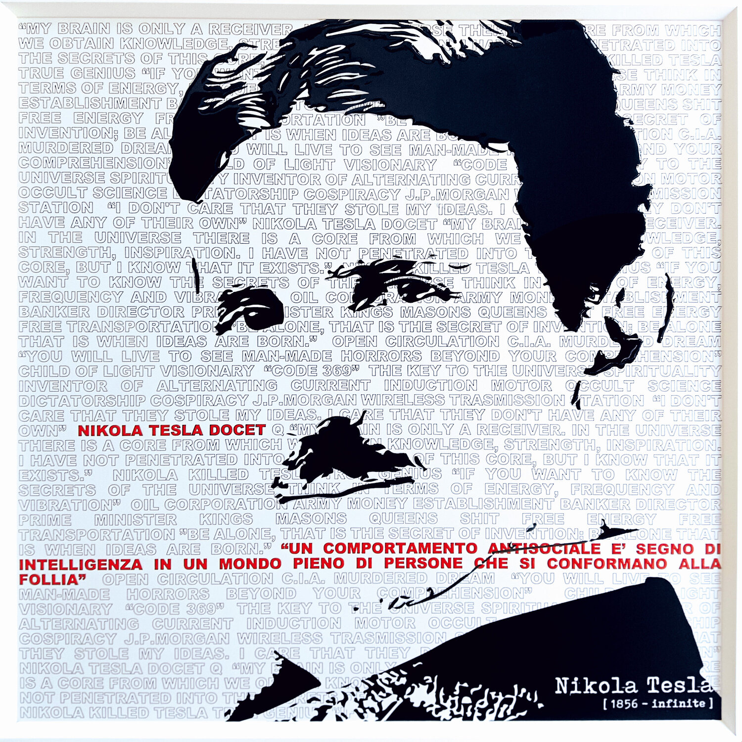 Nikola Tesla docet Daniele Mazzoleni Dipinto originale in vendita