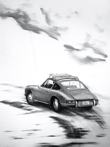 life is too short to drive boring cars van Denny Stoekenbroek, Tekening te koop op Singulart