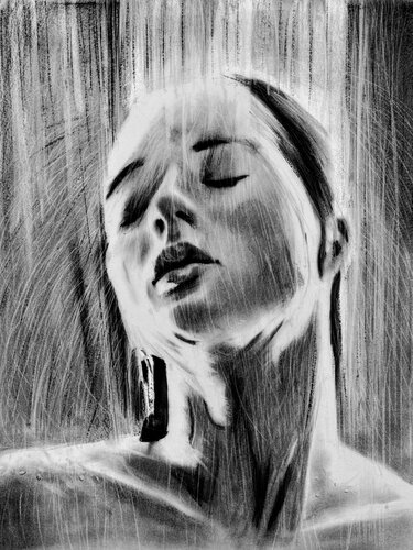 under the rain van Denny Stoekenbroek, Tekening te koop op Singulart