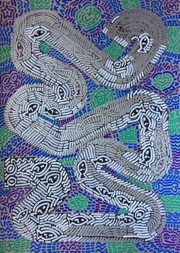 Fish Touch di Maksym Skvortsov, Pittura in vendita su Singulart