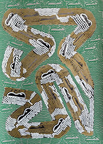 Crocodile Touch di Maksym Skvortsov, Pittura in vendita su Singulart