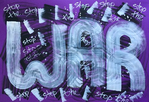 stop the van Maksym Skvortsov, Schilderij te koop op Singulart