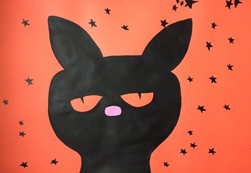 Cat from Halloween de Maksym Skvortsov, Pintura a la venta en Singulart